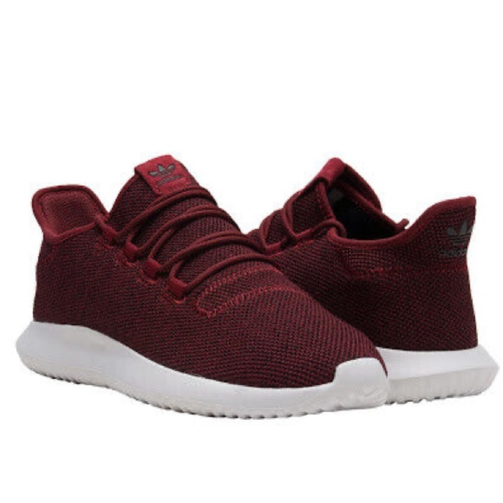 Adidas Originals Men's Tubular Shadow Athletic Sneakers in Burgundy Size 10.5